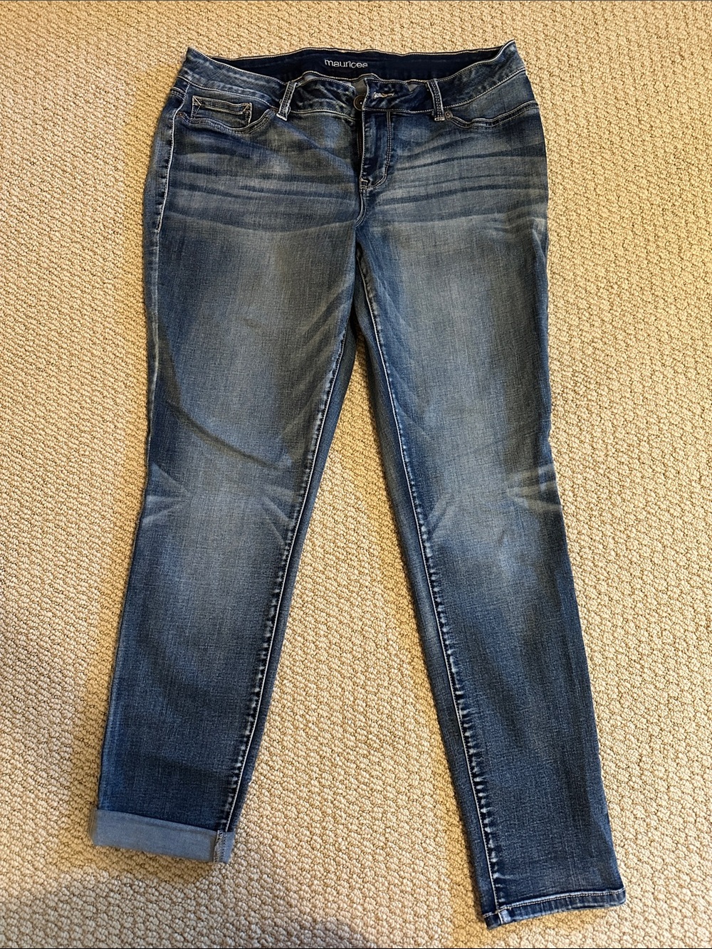 Maurices Women's Medium Wash Boyfriend Jeans XL regular stretchy!